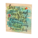 P. Graham Dunn Love is Patient Love is Kind Love Never Fails 12 x 12 inch Pine Wood Plank Wall Sign Plaque