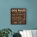 P. Graham Dunn Dog Rules Paw Prints 12 x 12 Wood Pallet Design Wall Art Sign Plaque