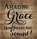 P. Graham Dunn Amazing Grace Sheet Music Design 12 x 12 Wood Lath Wall Art Sign Plaque