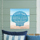 Ocean Rules Seashell Beach Design 12 x 12 Wood Pallet Design Wall Art Sign Plaque