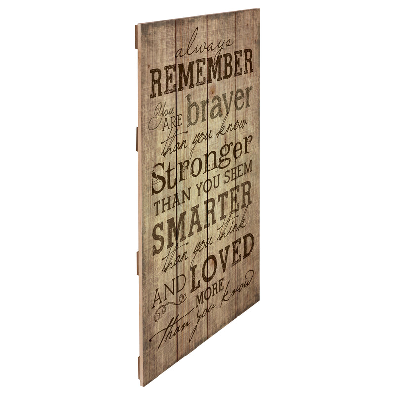 P. Graham Dunn Always Remember You are Stronger Than You Know 24 x 14 Wood Pallet Design Wall Art Sign Plaque