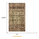 P. Graham Dunn Always Remember You are Stronger Than You Know 24 x 14 Wood Pallet Design Wall Art Sign Plaque