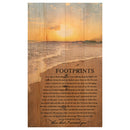 P. Graham Dunn Footprints in The Sand Beach Scene 24 x 14 Wood Pallet Design Wall Art Sign Plaque