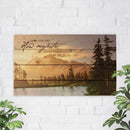 P. Graham Dunn Lord, How Majestic is Your Name Mountain Lake Scene 14 x 24 Wood Pallet Wall Art Sign Plaque