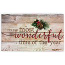 P. Graham Dunn It's The Most Wonderful Time of Year Christmas Holly 14 x 24 Wood Pallet Wall Art Sign Plaque