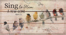 P. Graham Dunn Sing to Him a New Song Menagerie of Birds on Limb 11 x 20 Wood Pallet Wall Art Sign Plaque