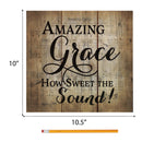 P. Graham Dunn Amazing Grace Old Fashion Hymn Sheet Music Design 10 x 11 Wood Pallet Wall Art Sign Plaque