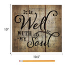 P. Graham Dunn It is Well with My Soul Hymn Sheet Music 10 x 10.5 Wood Pallet Wall Art Sign Plaque