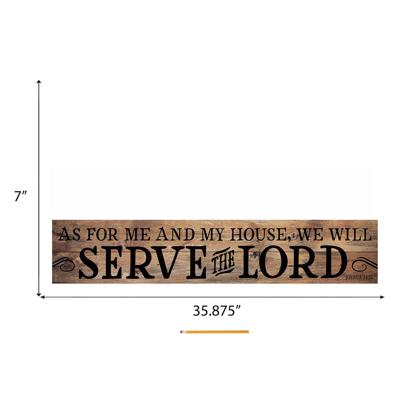 P. Graham Dunn My House Will Serve The Lord 7 x 36 Wood Pallet Wall Art Sign Plaque