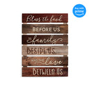 P. Graham Dunn Bless The Food Before Us Brown Distressed 17 x 24 Inch Solid Pine Wood Skid Wall Plaque Sign