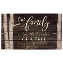 P. Graham Dunn Our Family Tree Dark Distressed 24 x 14 Inch Solid Pine Wood Pallet Wall Plaque Sign