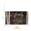P. Graham Dunn Our Family Tree Dark Distressed 24 x 14 Inch Solid Pine Wood Pallet Wall Plaque Sign