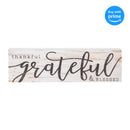 P. Graham Dunn Thankful Grateful Blessed White Wash 24 x 7 Inch Solid Pine Wood Boxed Pallet Wall Plaque Sign