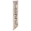 P. Graham Dunn Blessed Distressed Whitewash 10.5 x 47 Wood Pallet Wall Plaque Sign