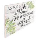 P. Graham Dunn My House Will Serve The Lord Whitewash 24 x 14 Wood Pallet Wall Plaque Sign