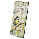 P. Graham Dunn His Eye is On The Sparrow 12 x 6 Small Fence Post Wood Look Decorative Sign Plaque