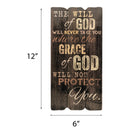 P. Graham Dunn The Will of God Grace of God 12 x 6 Small Fence Post Wood Look Decorative Sign Plaque