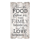 P. Graham Dunn Bless The Food Family and Love 12 x 6 Small Fence Post Wood Look Decorative Sign Plaque