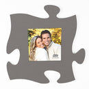 Solid Grey 5.5 x 5.5 Photo Frame Inspirational Puzzle Piece Wall Art Plaque