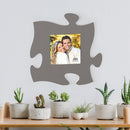 Solid Grey 5.5 x 5.5 Photo Frame Inspirational Puzzle Piece Wall Art Plaque