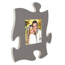Solid Grey 5.5 x 5.5 Photo Frame Inspirational Puzzle Piece Wall Art Plaque