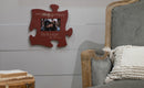 P. Graham Dunn Every Family Has a Story Red Paisley 12 x 12 Wall Hanging Wood Puzzle Piece Photo Frame