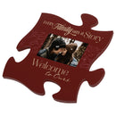 P. Graham Dunn Every Family Has a Story Red Paisley 12 x 12 Wall Hanging Wood Puzzle Piece Photo Frame