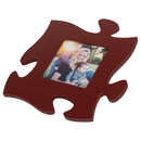 P. Graham Dunn Cranberry Red 12 x 12 Wall Hanging Wood Puzzle Piece Photo Frame