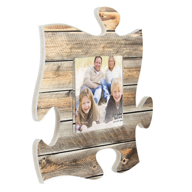 P. Graham Dunn Distressed Light Wood Look 12 x 12 Inch Wood Puzzle Piece Wall Sign Frame Plaque