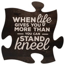 P. Graham Dunn When Life Gets Too Hard to Stand‚Äö√†√∂‚àö¬¢Kneel 12 x 12 Wood Wall Art Puzzle Piece Plaque