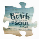 P. Graham Dunn Day at The Beach Restores The Soul 12 x 12 Wall Hanging Puzzle Piece Plaque