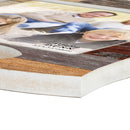 P. Graham Dunn Neutral Multicolor Distressed Wood Look 12 x 12 Wall Hanging Wood Puzzle Piece Photo Frame