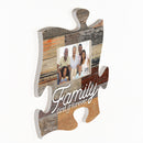 P. Graham Dunn Family First & Forever Multicolor Rustic 12 x 12 Wood Wall Art Puzzle Piece Plaque