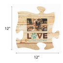 P. Graham Dunn Love is a Four Legged Word 12 x 12 Wood Wall Art Puzzle Piece 4x6 Frame Plaque