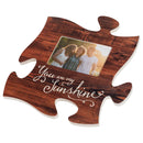 P. Graham Dunn You are My Sunshine Brown Distressed Wood Look 4 x 6 Wood Puzzle Wall Plaque Photo Frame
