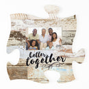 P. Graham Dunn Better Together Distressed Wood Look 4 x 6 Wood Puzzle Wall Plaque Photo Frame