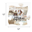 P. Graham Dunn Better Together Distressed Wood Look 4 x 6 Wood Puzzle Wall Plaque Photo Frame