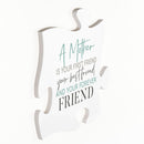 P. Graham Dunn Mother Forever Friend Puzzle Classic White 12 x 12 Wood Wall Plaque Photo Frame