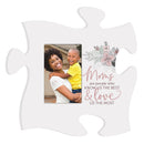 Moms Love Us The Most Classic White 12 x 12 MDF Wood Puzzle Wall Photo Frame
