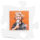 P. Graham Dunn Plain Square Classic White 6 x 6 Wood Mini Puzzle Piece Wall Photo Frame