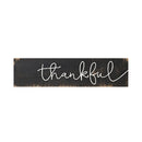 P. Graham Dunn Thankful Script Design Black Distressed 6 x 1.5 Mini Pine Wood Tabletop Sign Plaque