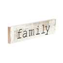 P. Graham Dunn Family Typewriter Design White Wash 6 x 1.5 Mini Pine Wood Tabletop Sign Plaque