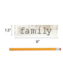 P. Graham Dunn Family Typewriter Design White Wash 6 x 1.5 Mini Pine Wood Tabletop Sign Plaque