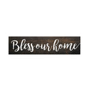P. Graham Dunn Bless Our Home Script Design Distressed 6 x 1.5 Mini Pine Wood Tabletop Sign Plaque