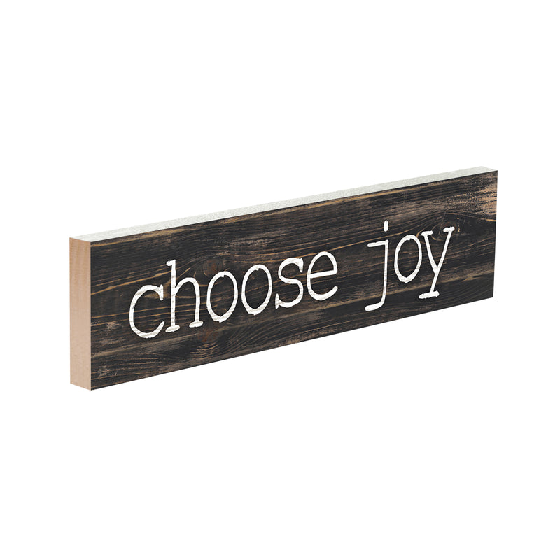 P. Graham Dunn Choose Joy Typewriter Design Distressed 6 x 1.5 Mini Pine Wood Tabletop Sign Plaque