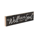 P. Graham Dunn It is Well with My Soul Script Design Distressed 6 x 1.5 Mini Pine Wood Tabletop Sign Plaque