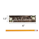 P. Graham Dunn Welcome Magnolia Brown 6 x 1.5 Mini Pine Wood Tabletop Sign Plaque