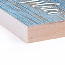 P. Graham Dunn Beach is My Happy Place Blue Distressed 6 x 1.5 Mini Pine Wood Tabletop Sign Plaque