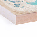 P. Graham Dunn Mermaid Kisses & Starfish Wishes Whitewash 6 x 1.5 Mini Pine Wood Tabletop Sign Plaque