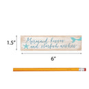 P. Graham Dunn Mermaid Kisses & Starfish Wishes Whitewash 6 x 1.5 Mini Pine Wood Tabletop Sign Plaque